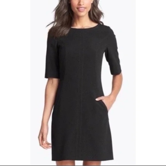 Tahari Dresses & Skirts - Tahari Arthur S Levine Petite Black Ponte Stretch Mini Dress 12P